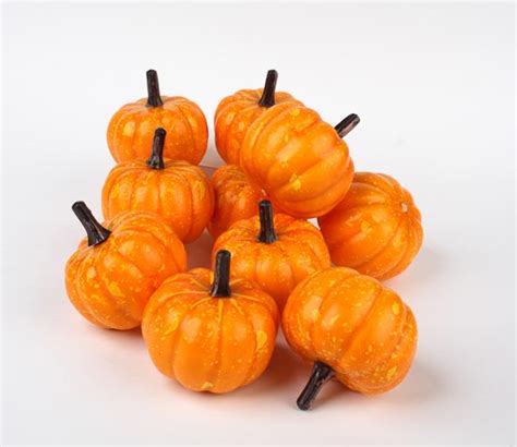bag of fake pumpkins